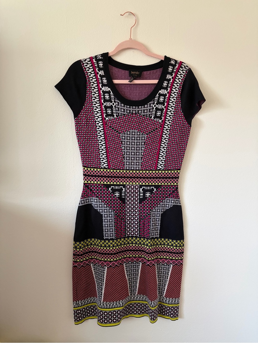 Multicolored Patterned Bodycon Dress - Laundry by Shelli Segal